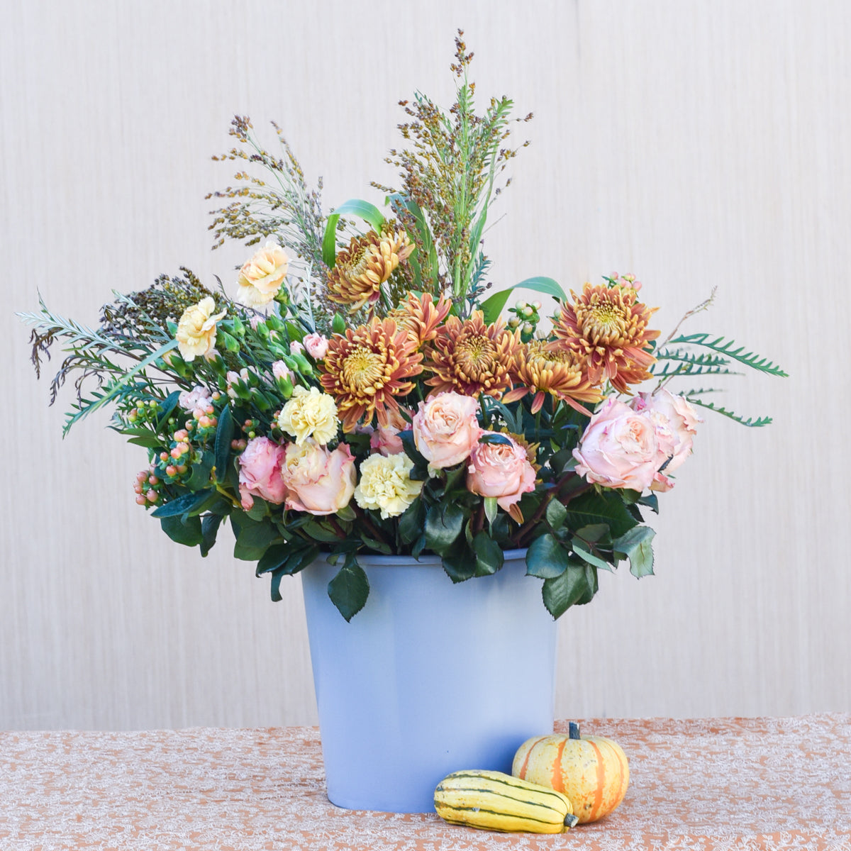 Thanksgiving Bucket of Flowers for DIY Arranging
