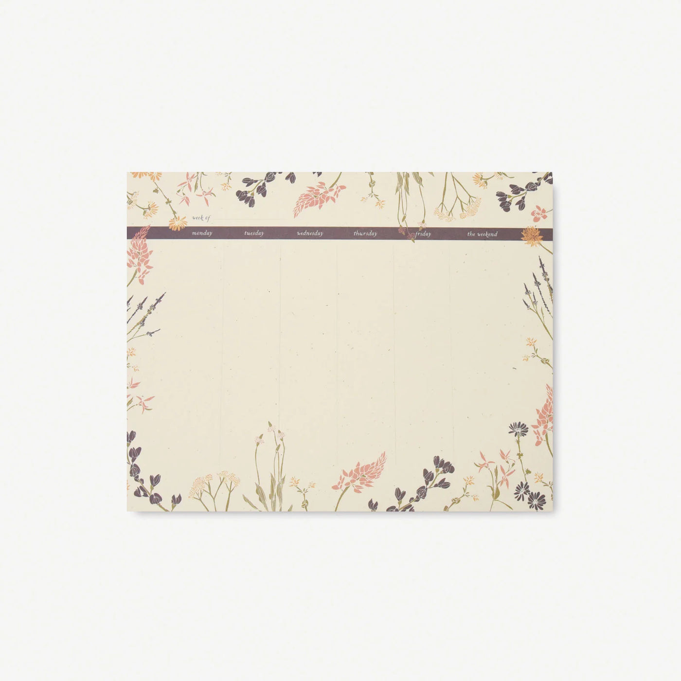 Wildflower Weekly Desk Pad