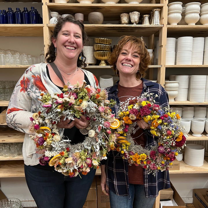 Dried Flower Wreath Workshop December 13, Morning