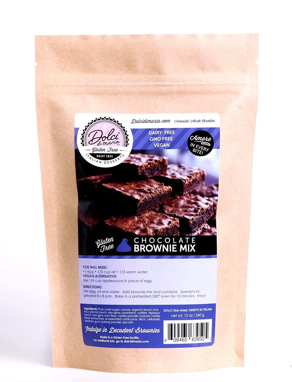 Local Gluten Free Chocolate Brownie Mix by Dolci di Maria