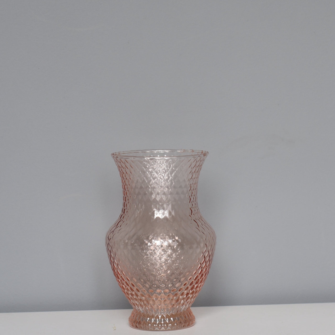Blush Texture Glass Vase, Small