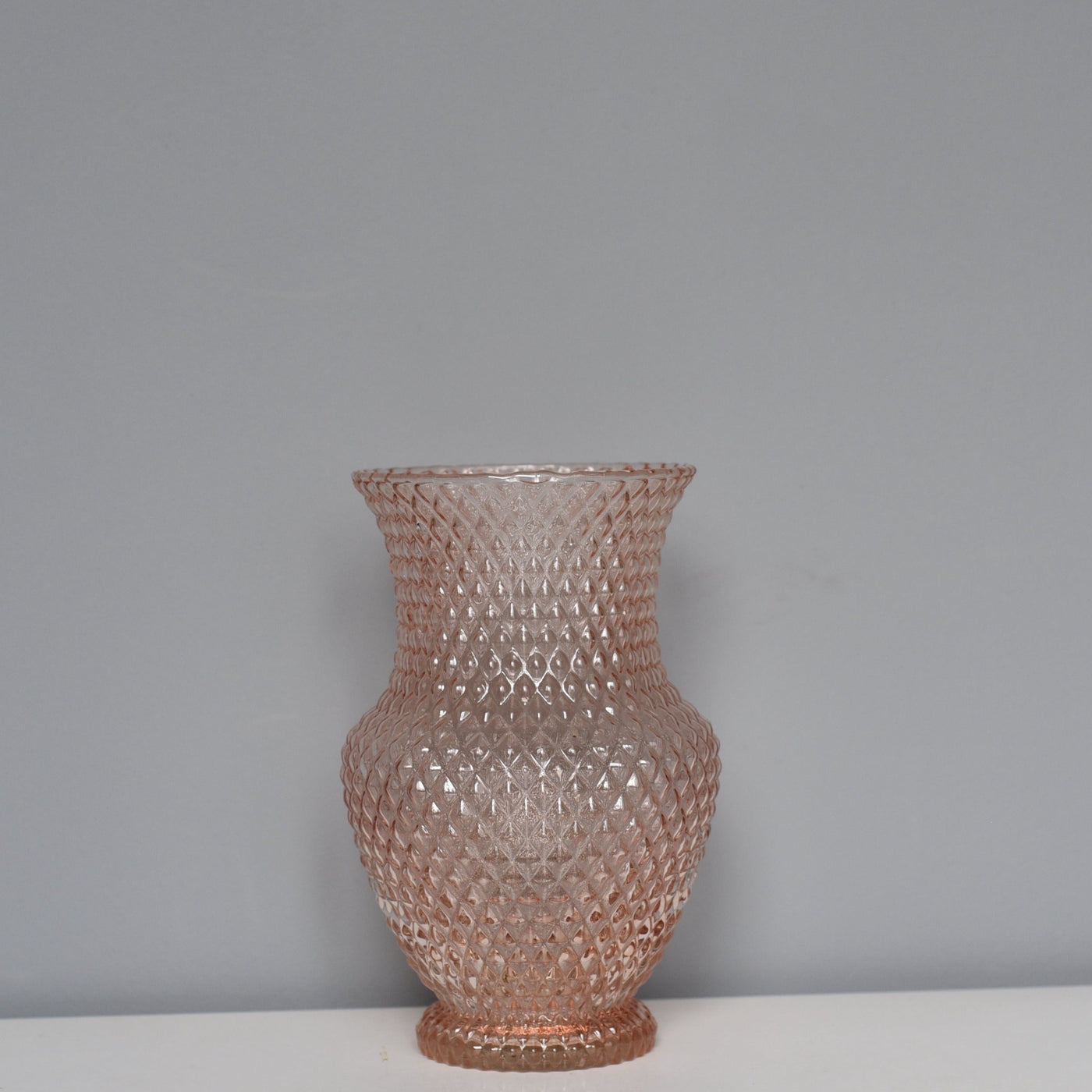 Blush Texture Glass Vase, Large