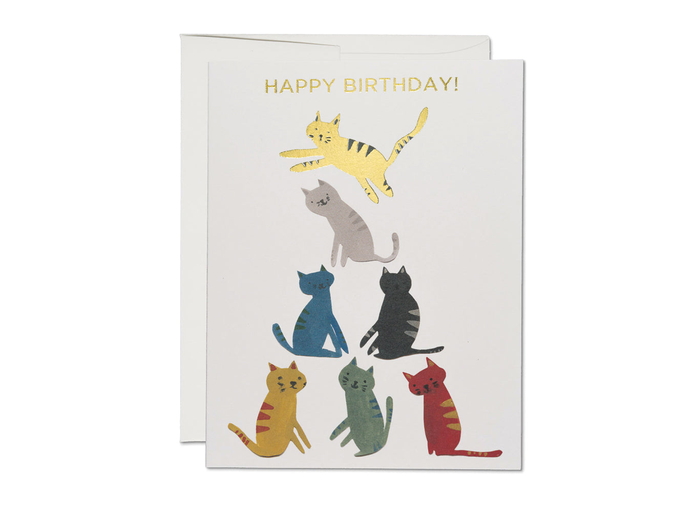 Golden Kitty Birthday Card
