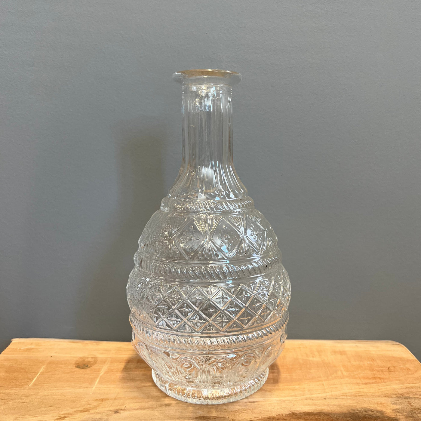 Tall Glass Vase, 9”