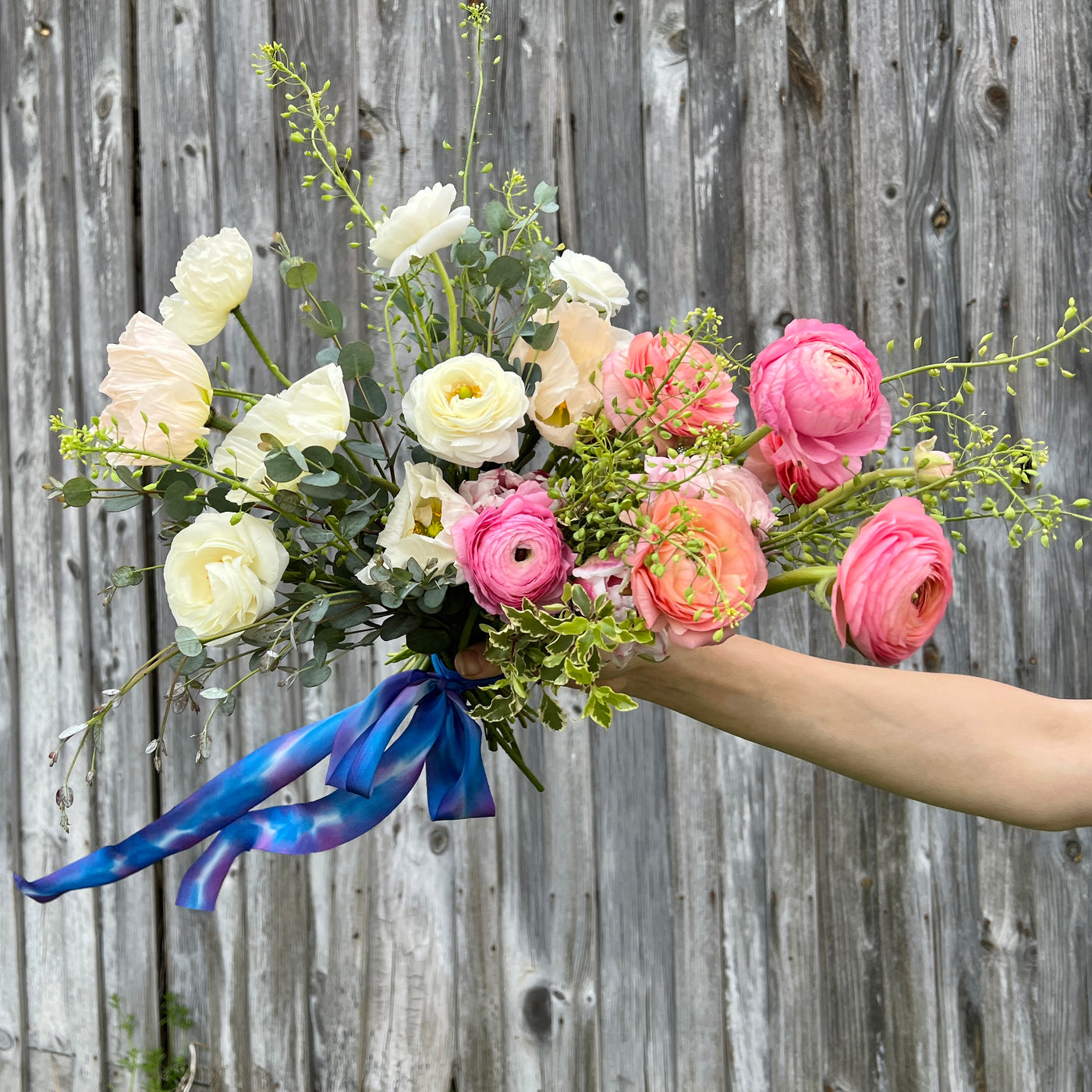 hand dyed ribbon, bouquet ribbon, wedding ribbon, ribbon
