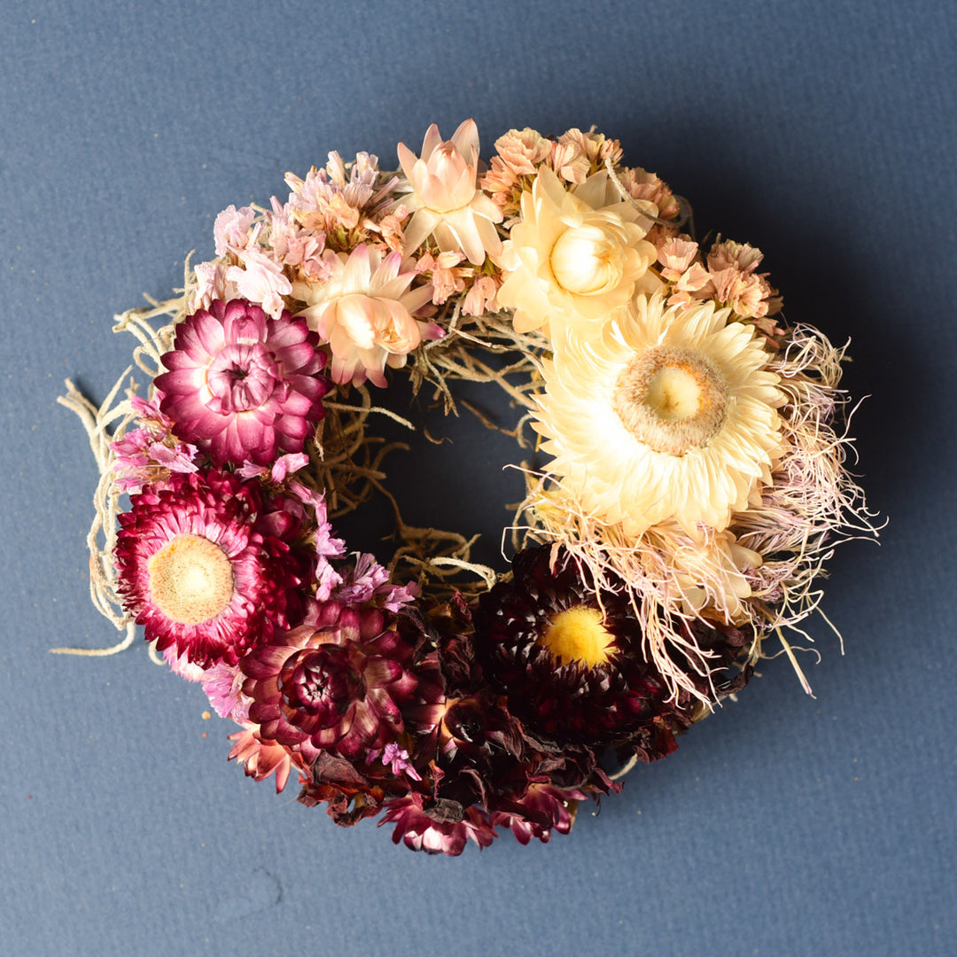 Mini Magnetic Dried Flower Wreath