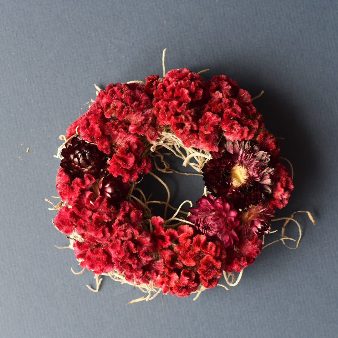 Mini Magnetic Dried Flower Wreath