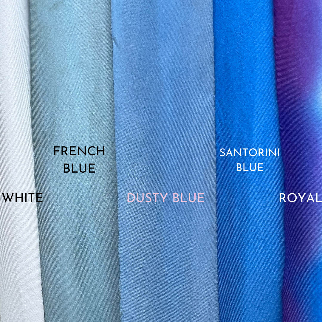 Hand-Dyed Silk Ribbon, Santorini