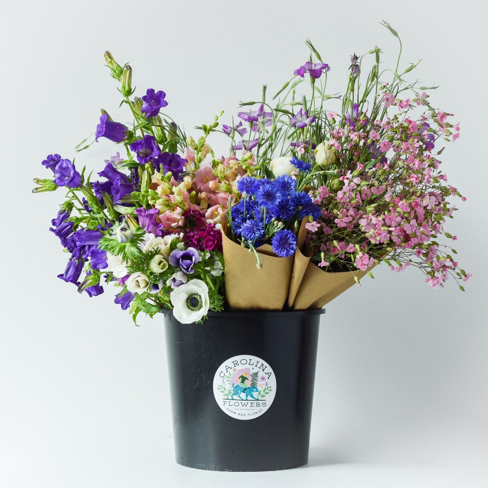 Custom Color Bucket of Flowers