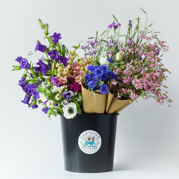 Custom Color Bucket of Flowers