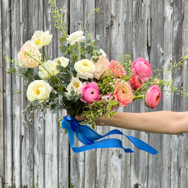 Santorini blue ribbon Asheville florist
