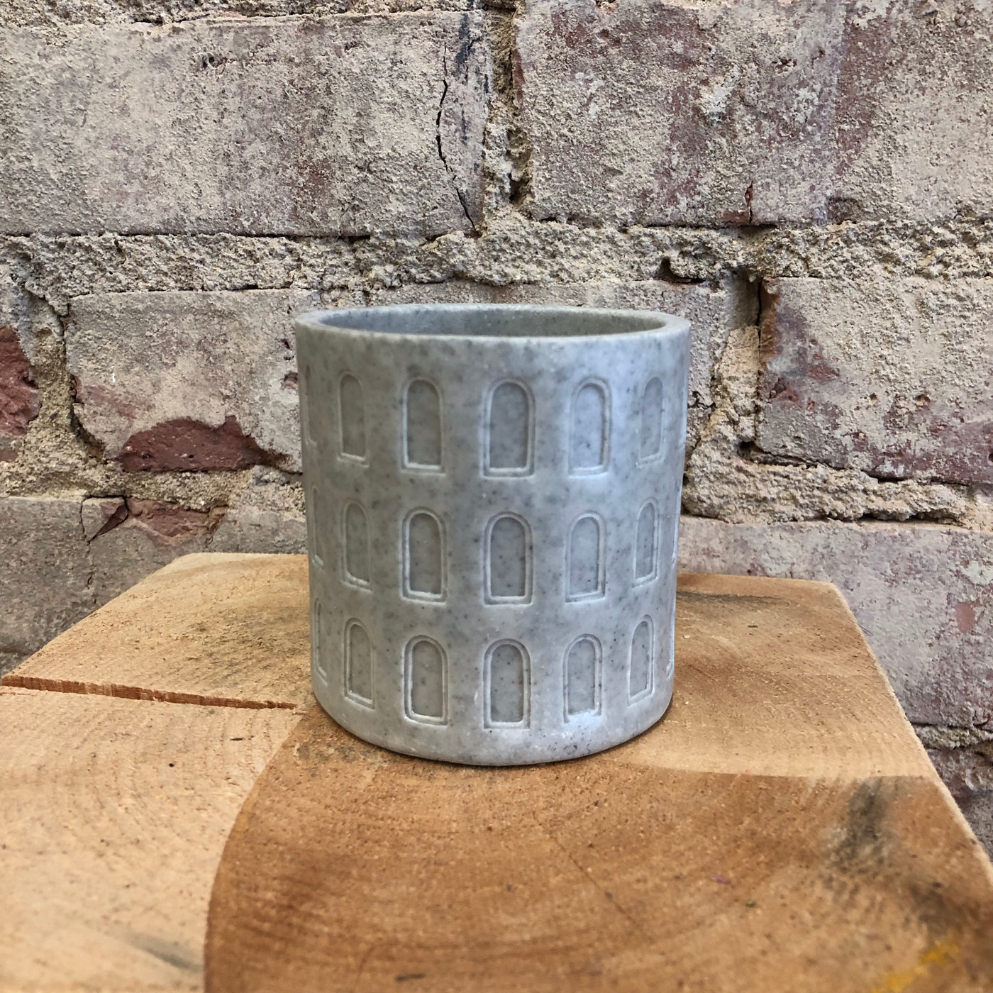 Grey Windows Vase, 3”