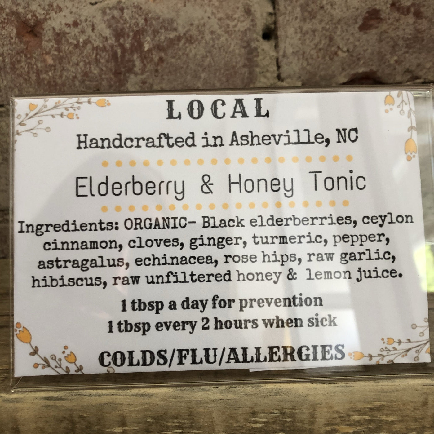 Local Elderberry & Honey Tonic by Roots & Leaves