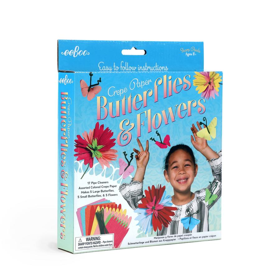 Crepe Paper Flowers and Butterflies