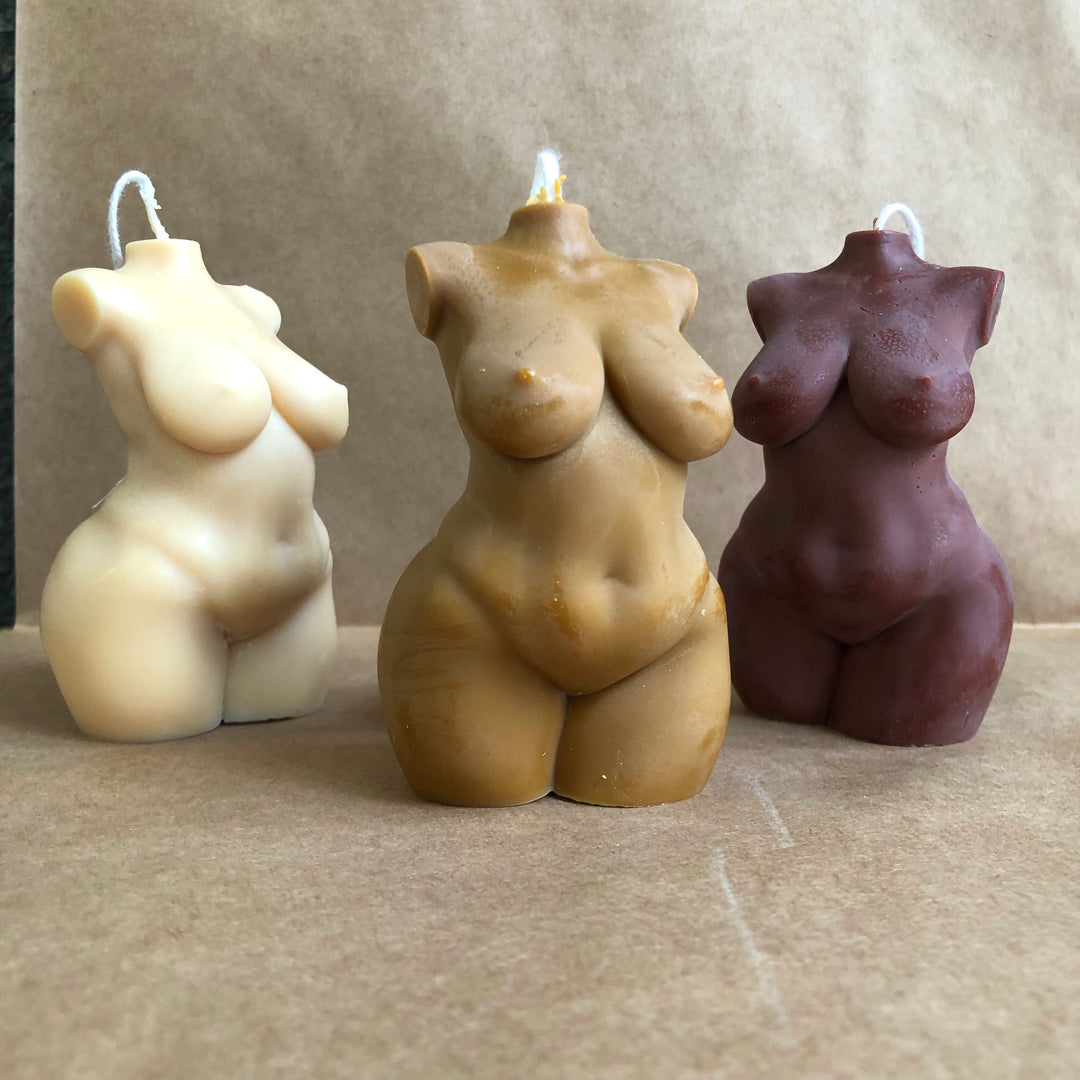 Gaia Goddess Candle in Ivory