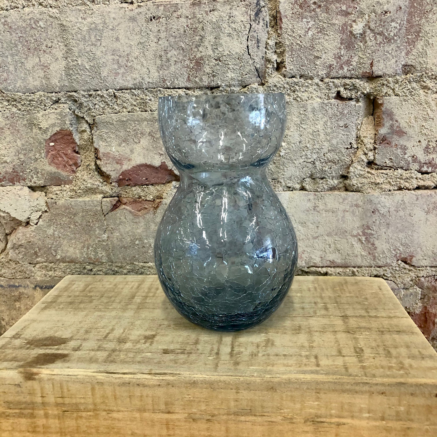 Light Blue Glass Vase, 5.5”