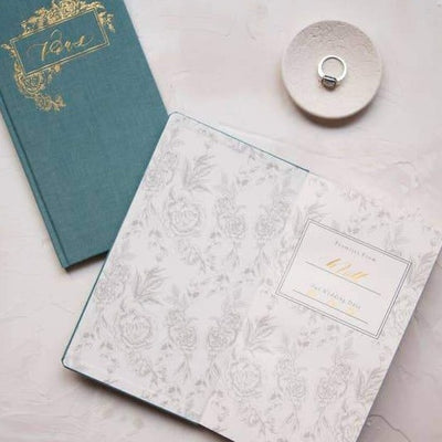 Linen Covered Vow Books