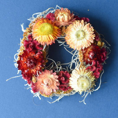 Mini Magnetic Dried Flower Wreath